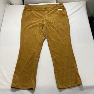 Lane Bryant Women’s 20 Corduroy Pants Straight Leg Mustard Yellow 29” Inseam